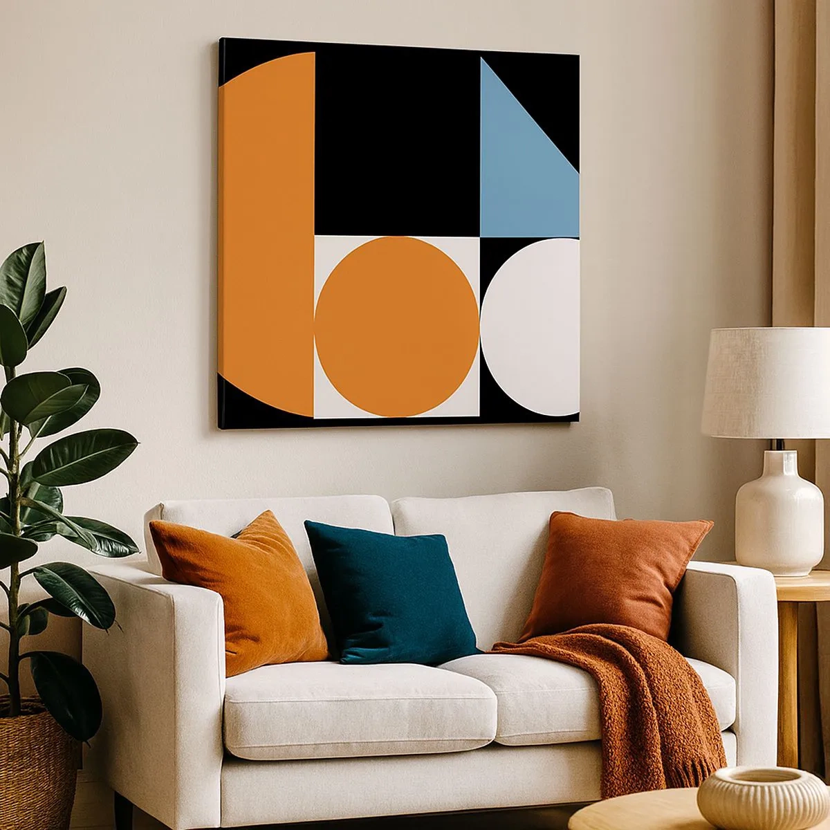 Schilderen op canvas - Dacht lay-out - 30x30 cm