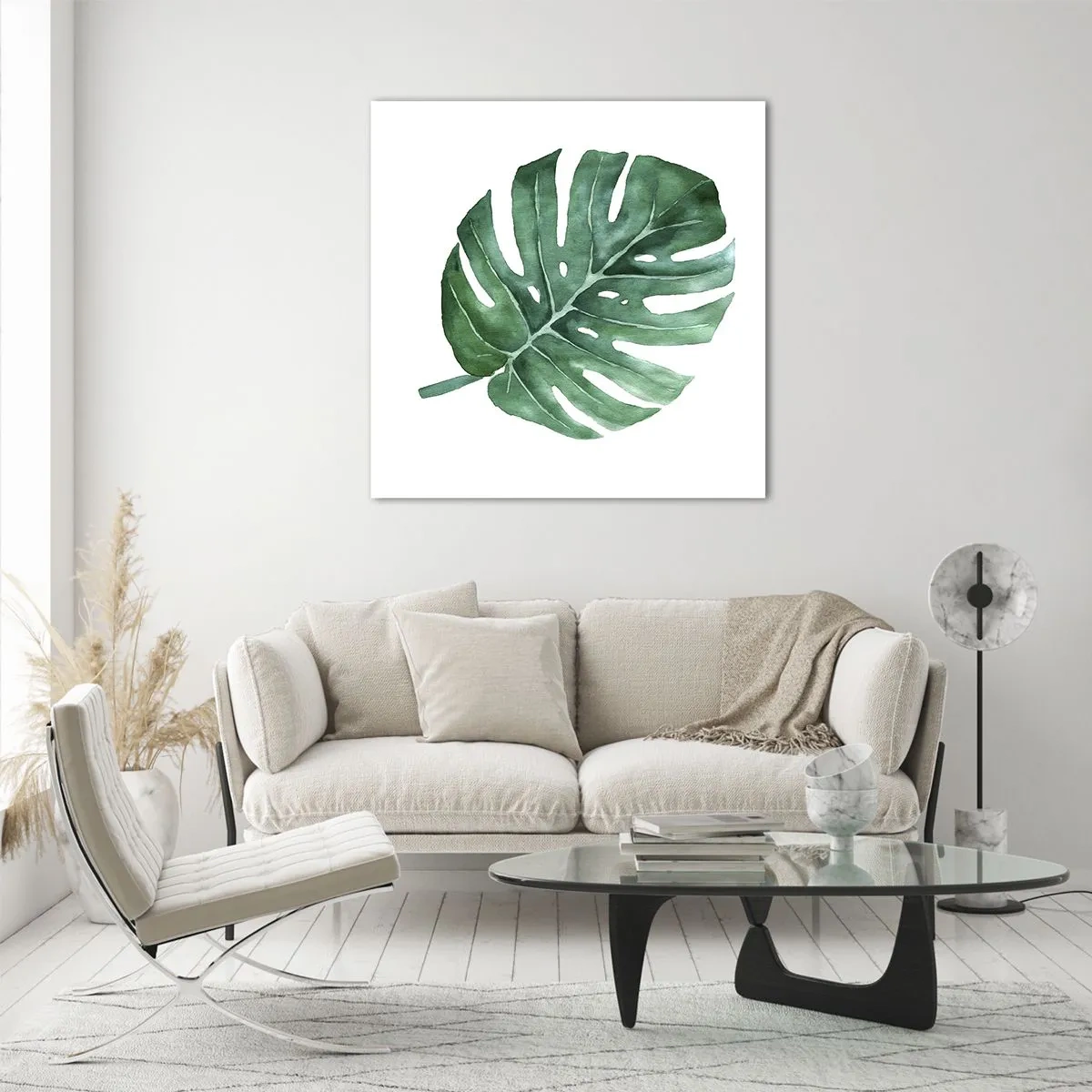 Schilderen op glas - Groen concept - 70x70 cm