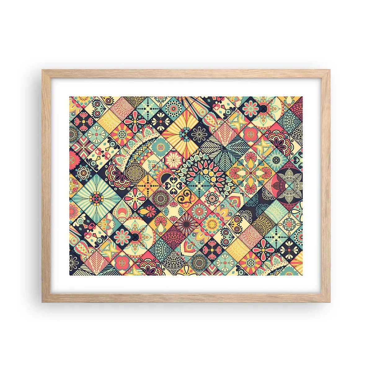 Een poster in een licht eiken lijst - Marokkaanse sfeer - 50x40 cm