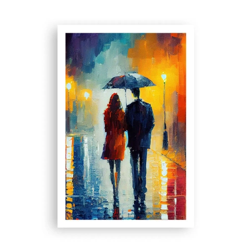 Poster - Samen – een kleurrijke nacht - 61x91 cm