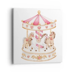 Schilderen op canvas - De zoete kinderwereld - 30x30 cm