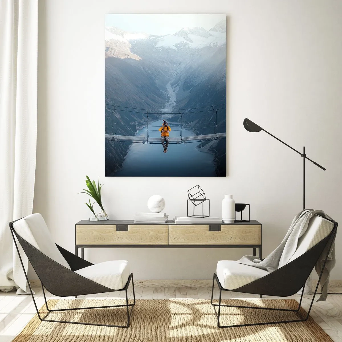 Schilderen op glas - Blij in het ongewisse - 70x100 cm