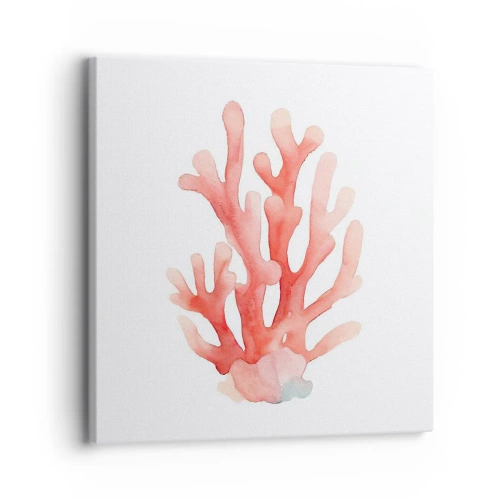 Schilderen op canvas - Koraalkleurig koraal - 30x30 cm
