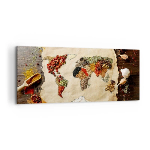 Schilderen op canvas - Alle smaken van de wereld - 100x40 cm