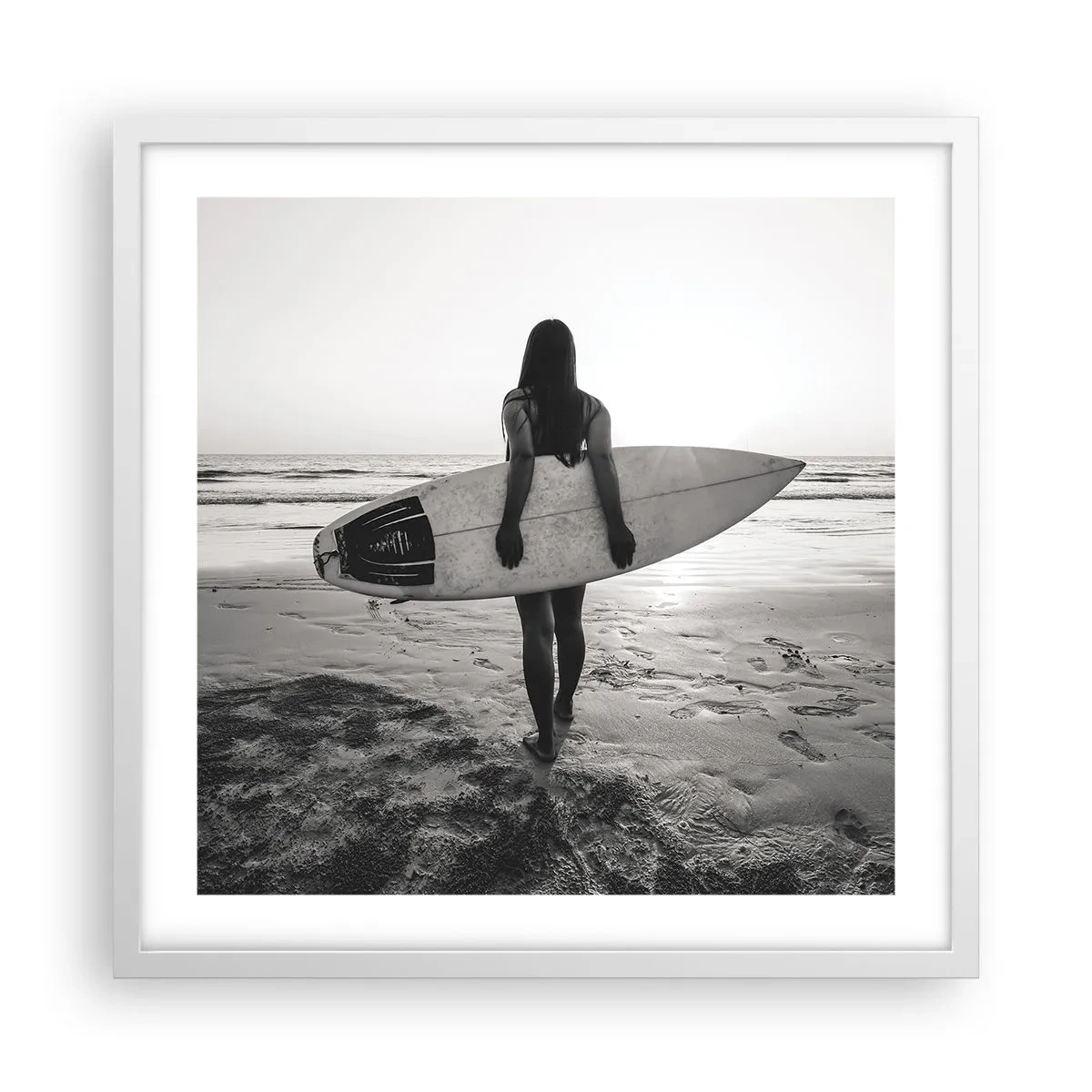 Poster in een witte lijst - De dochter van de zeegolf - 50x50 cm