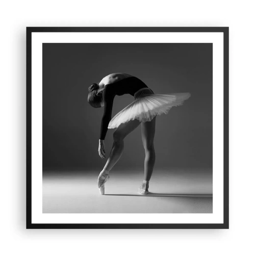 Poster in een zwarte lijst - Bella ballerina - 60x60 cm