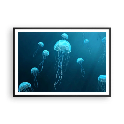 Poster in een zwarte lijst - Oceaandans - 100x70 cm