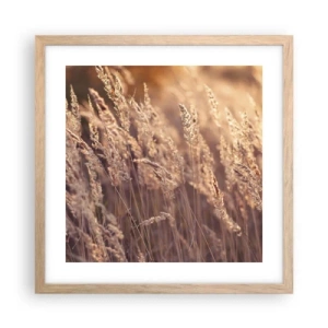 Een poster in een licht eiken lijst - Klaar om de herfst te verwelkomen - 40x40 cm