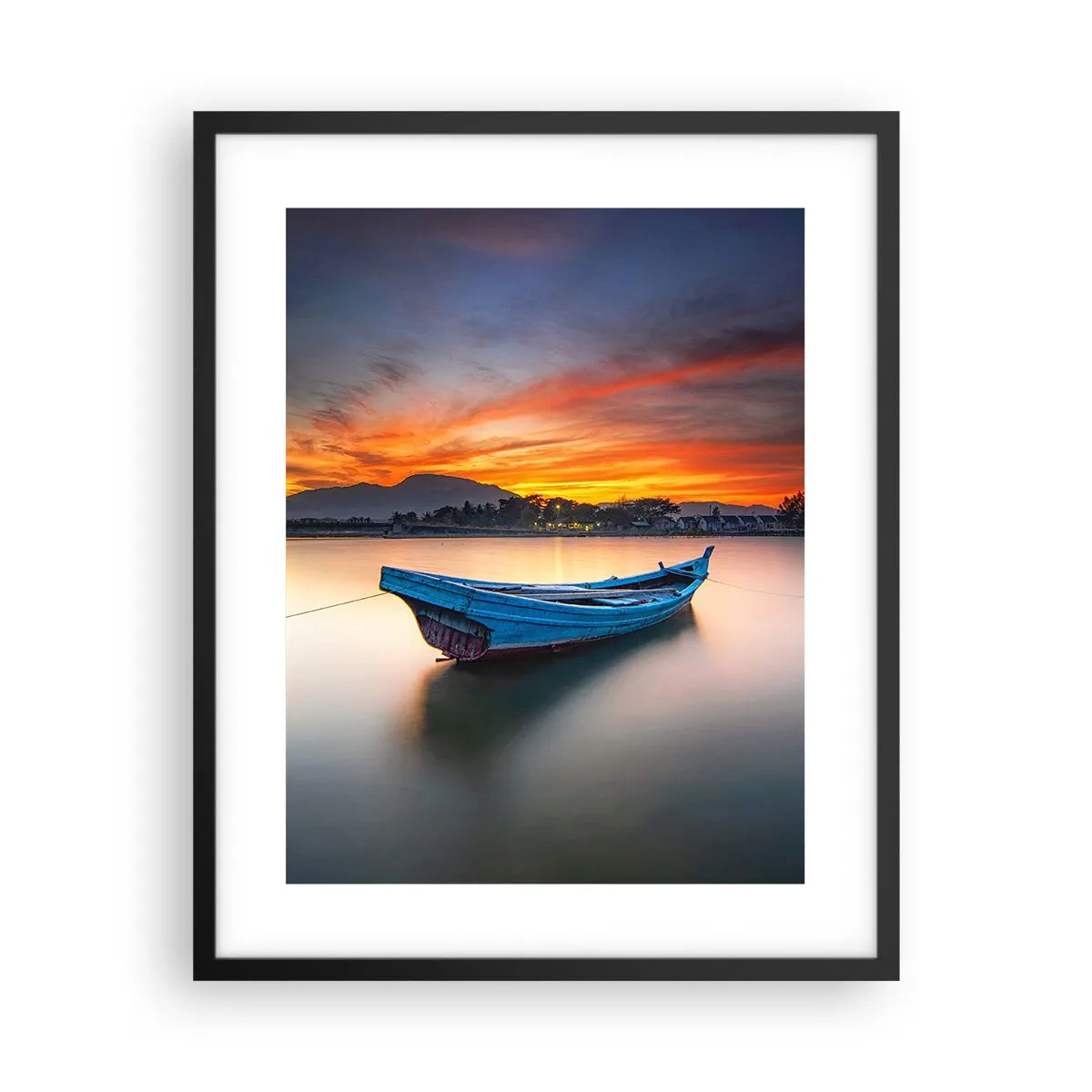 Poster in een zwarte lijst - Een goede nacht komt eraan - 40x50 cm