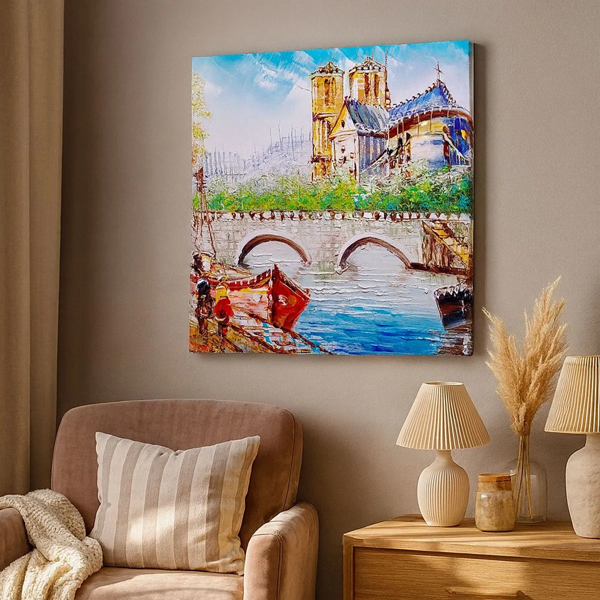 Schilderen op canvas - Hun tijd gaat nooit voorbij - 30x30 cm