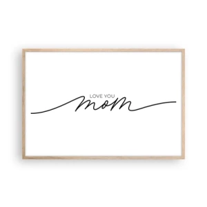 Een poster in een licht eiken lijst - Grote emotie - 91x61 cm