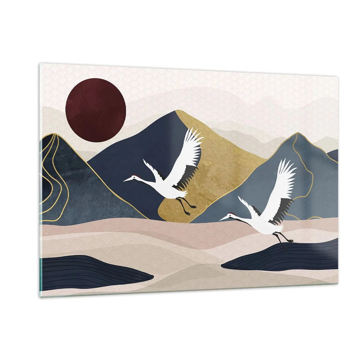 Schilderen op glas - Het is weer een dag GEGAAN - 120x80 cm