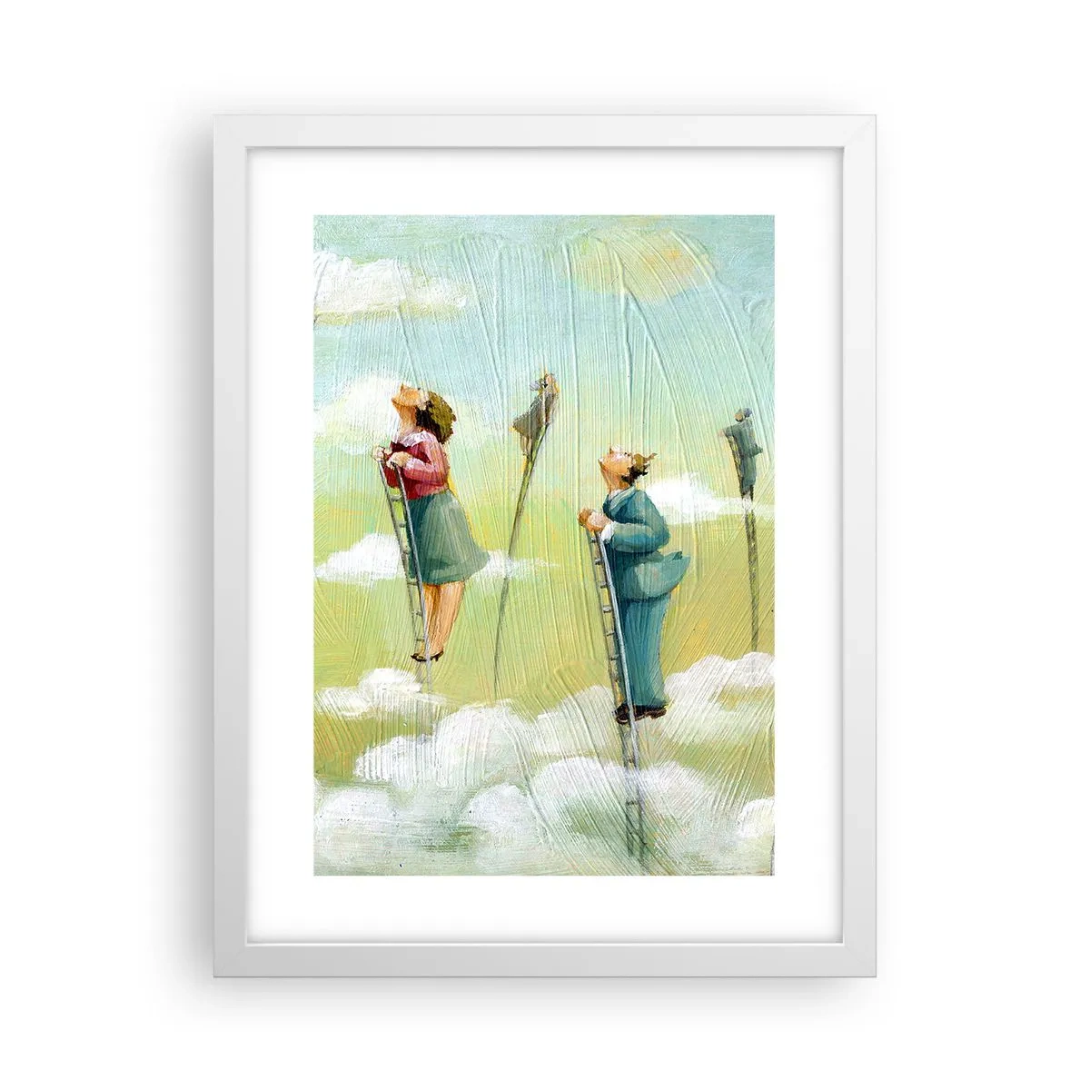 Poster in een witte lijst - Achter je droom - 30x40 cm