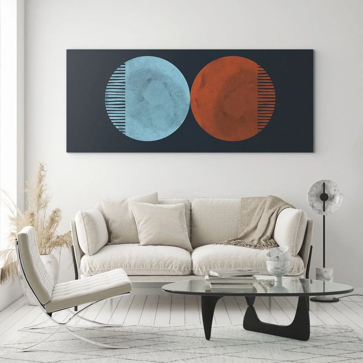 Schilderen op glas - Alleen geometrie? - 120x50 cm