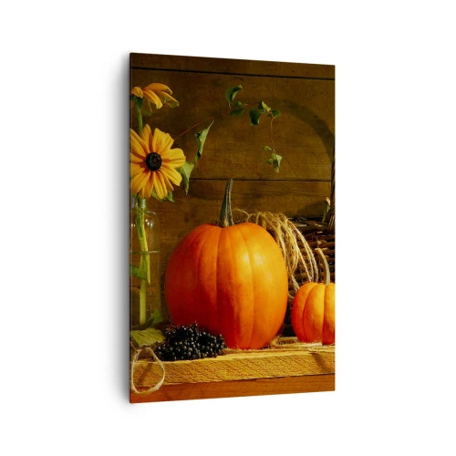 Schilderen op canvas - Een rustieke compositie - geschenken van de herfst - 80x120 cm