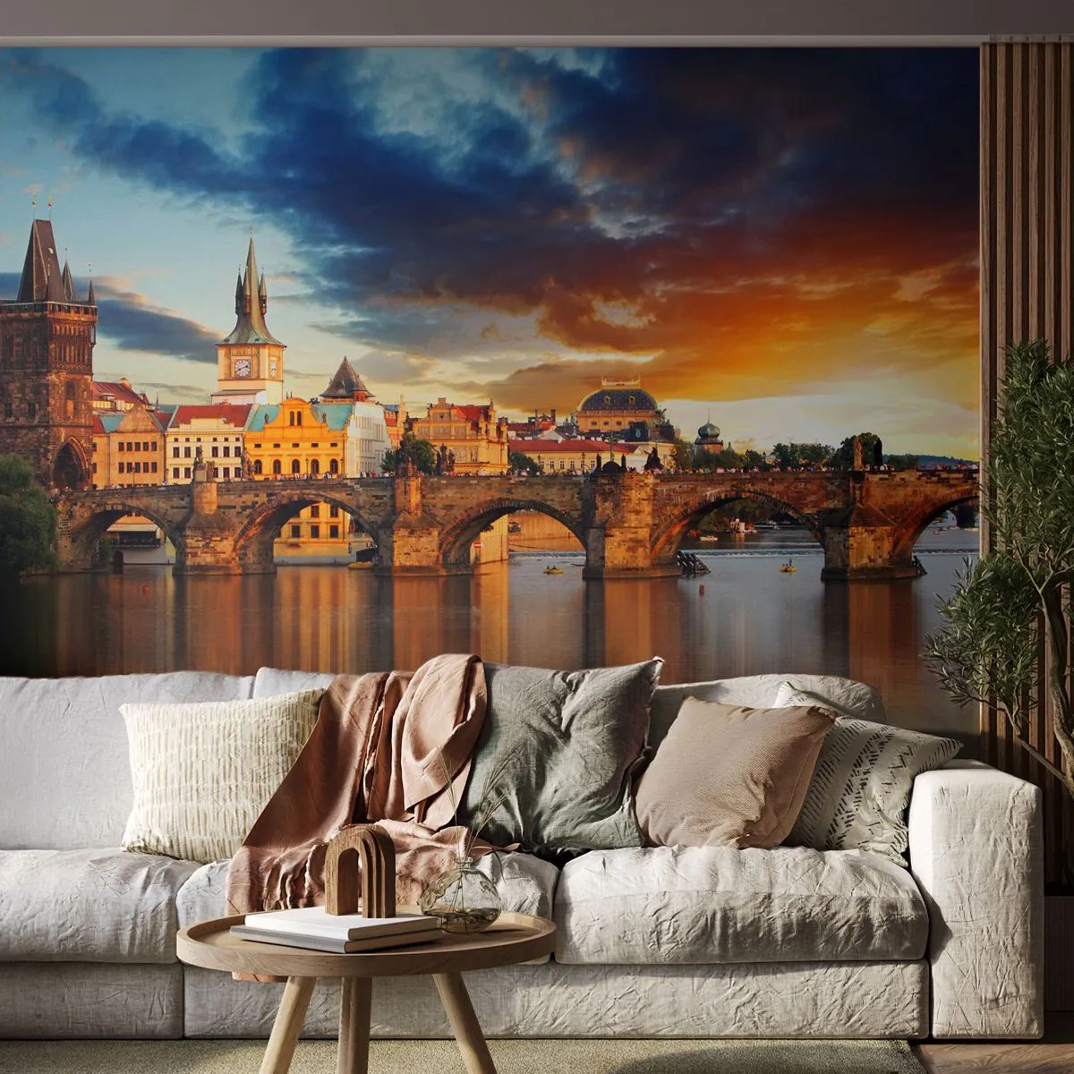 Zelfklevend Fotobehang Deluxe Sticker - Eeuwenlang mooi - Stad, Praag, Tsjechië - 250x175 cm