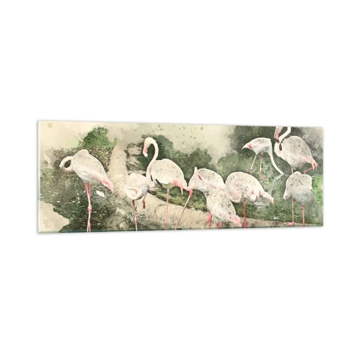 Schilderen op glas - Exotische droom - 90x30 cm