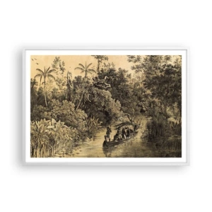 Poster in een witte lijst - Expeditie naar de bron - 100x70 cm