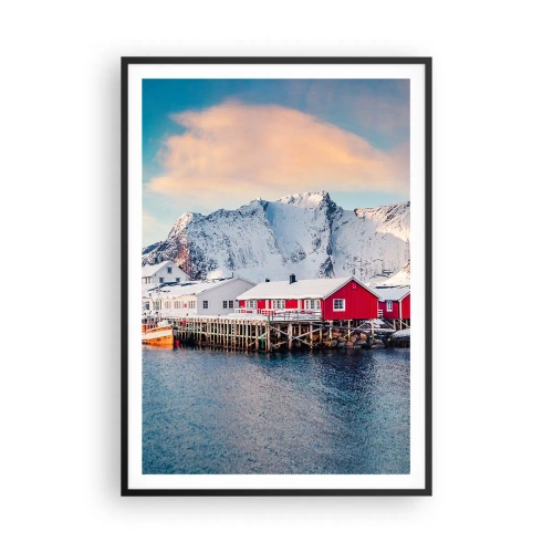 Poster in een zwarte lijst - Noordelijke retraite - 70x100 cm