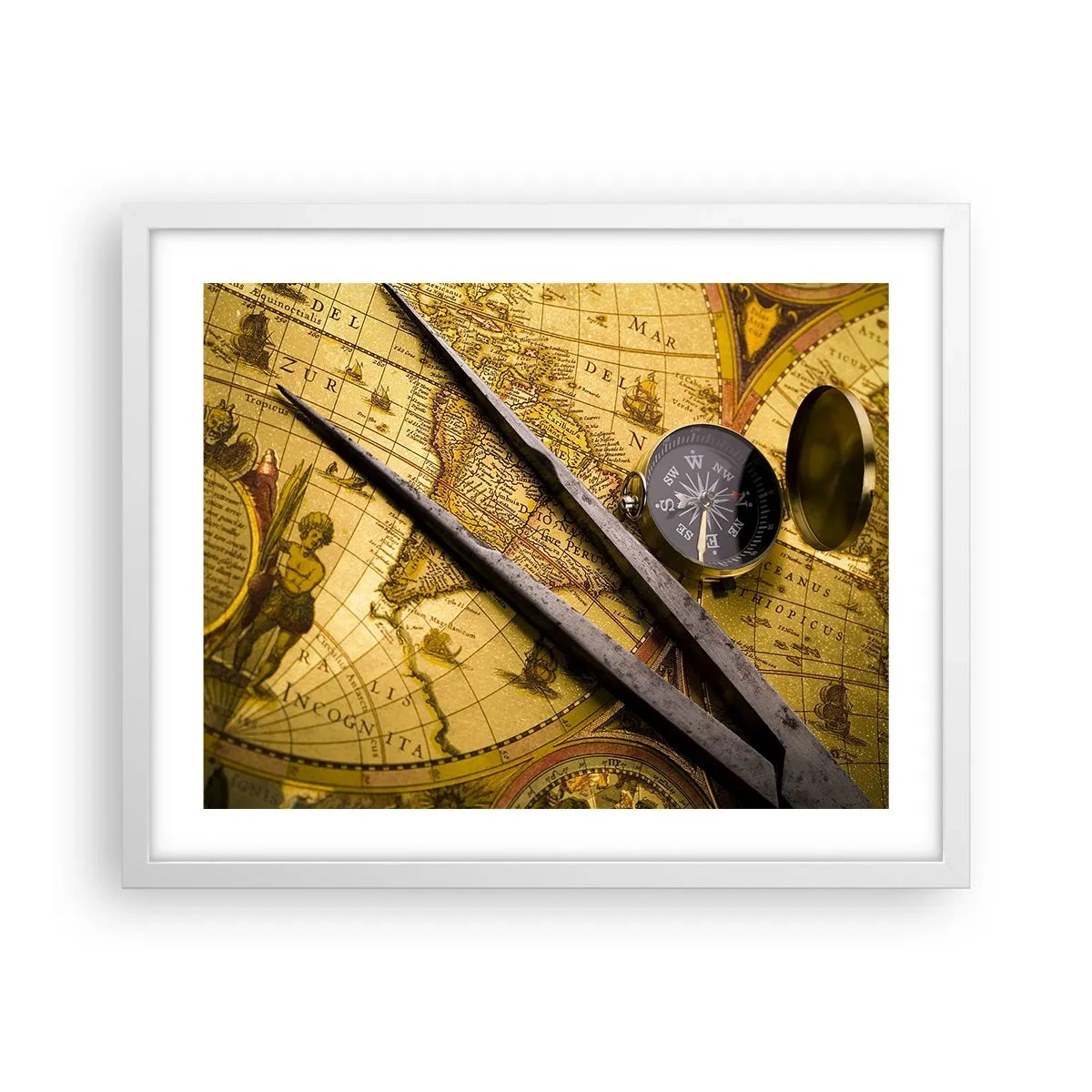 Poster in een witte lijst - Waar zijn deze schatten? - 50x40 cm