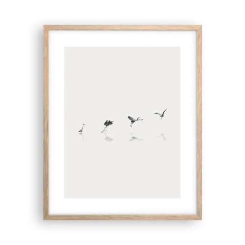 Een poster in een licht eiken lijst - Vier eenvoudige stappen - 40x50 cm