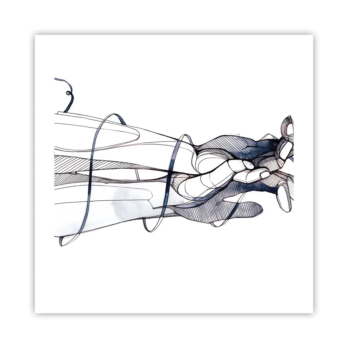 Poster - Touch-studie - 50x50 cm