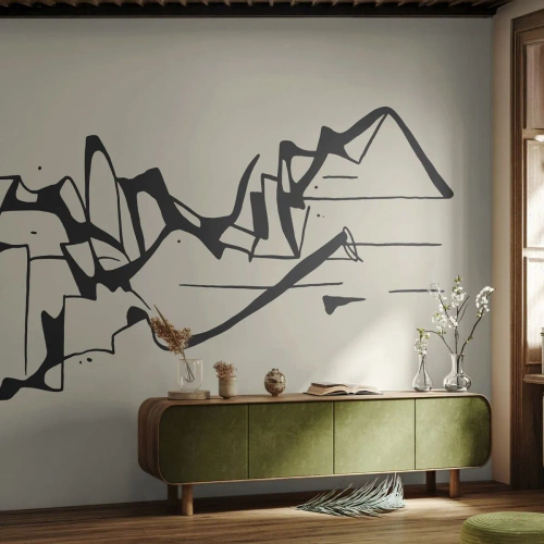 Fotobehang op maat Premium Canvas - Misschien een landschap - Minimalisme, Deel, Lijn