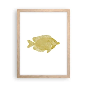 Een poster in een licht eiken lijst - Vis en dat is het - 30x40 cm