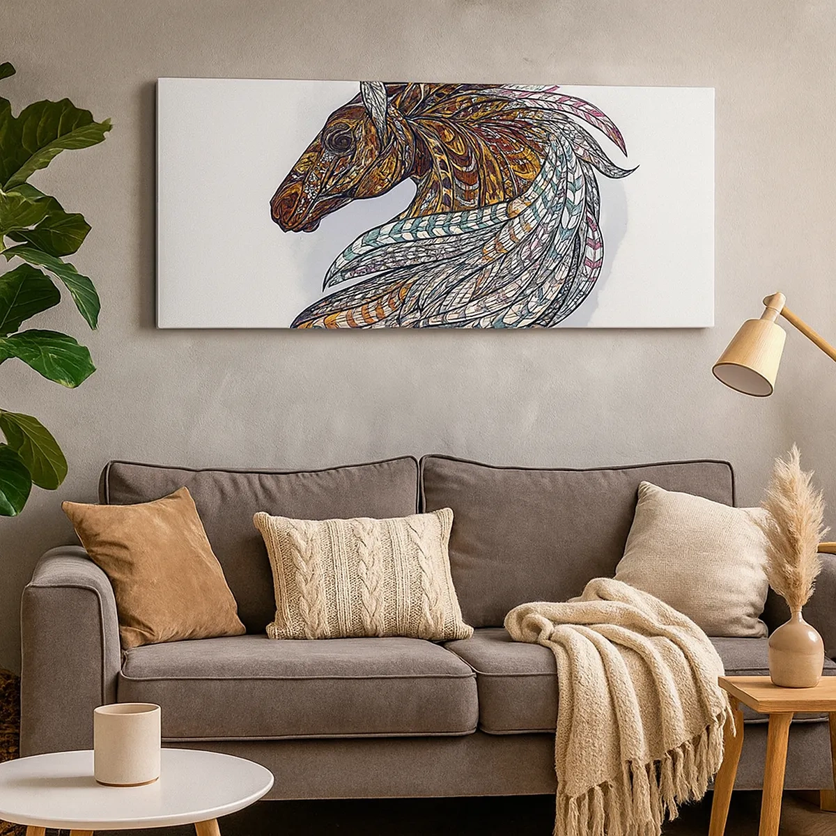 Schilderen op canvas - Keltisch strijdersros - 30x30 cm