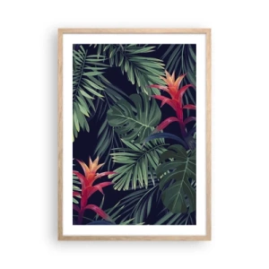 Een poster in een licht eiken lijst - Ontsteken in het groen - 50x70 cm