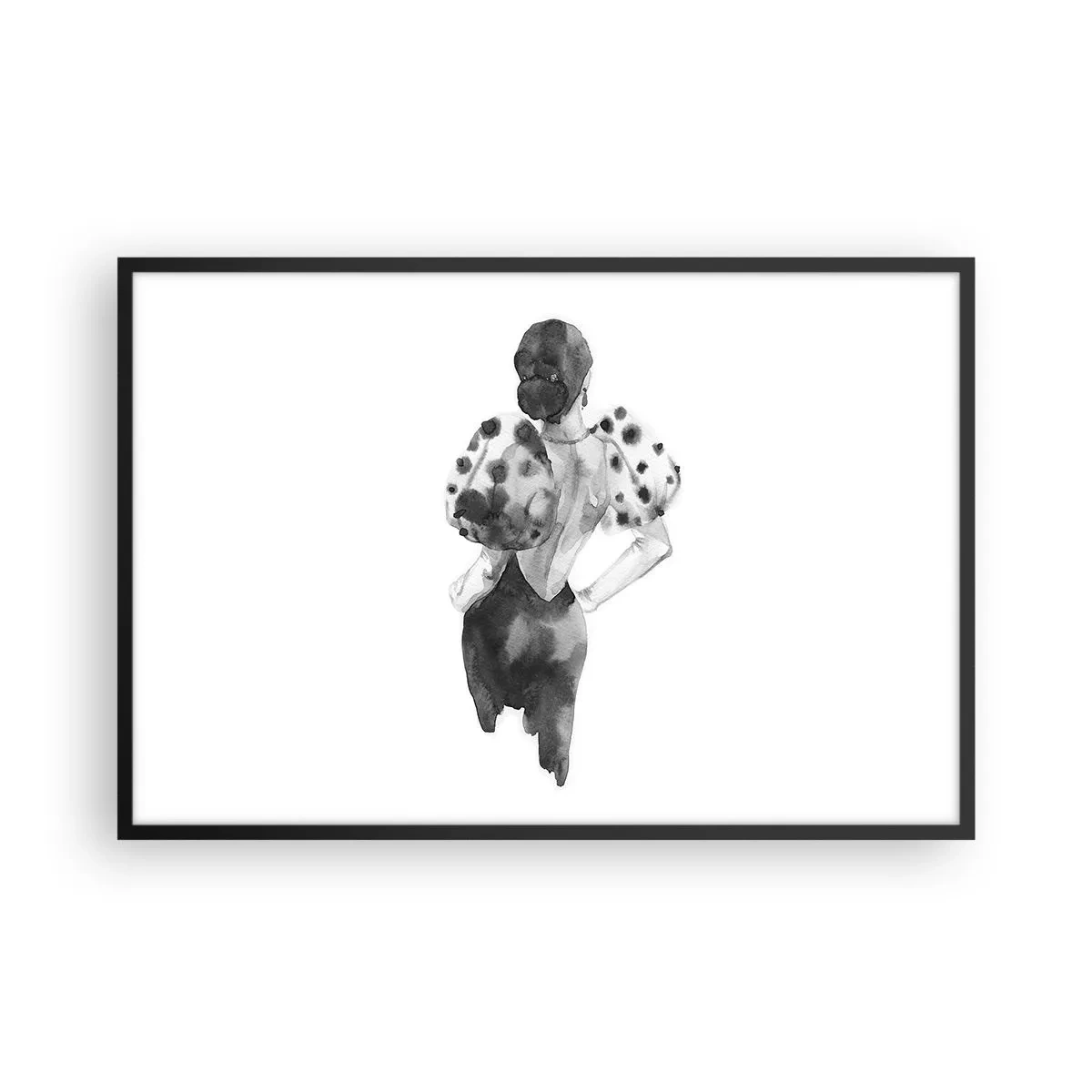 Poster in een zwarte lijst - Ze kwam langs - 91x61 cm