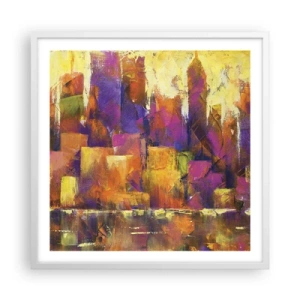 Poster in een witte lijst - Metropolitan compositie - 60x60 cm