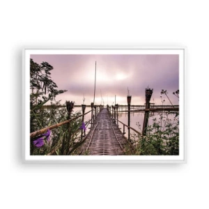 Poster in een witte lijst - Rust en stilte van Azië - 100x70 cm