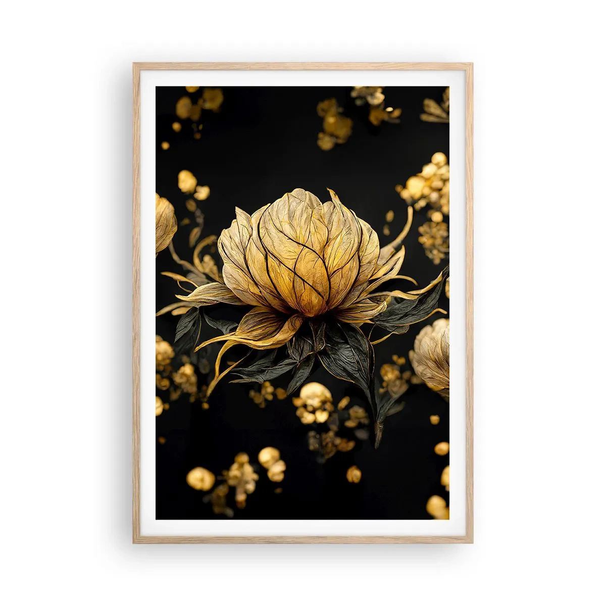 Een poster in een licht eiken lijst - Subtiele kwetsbaarheid - 70x100 cm