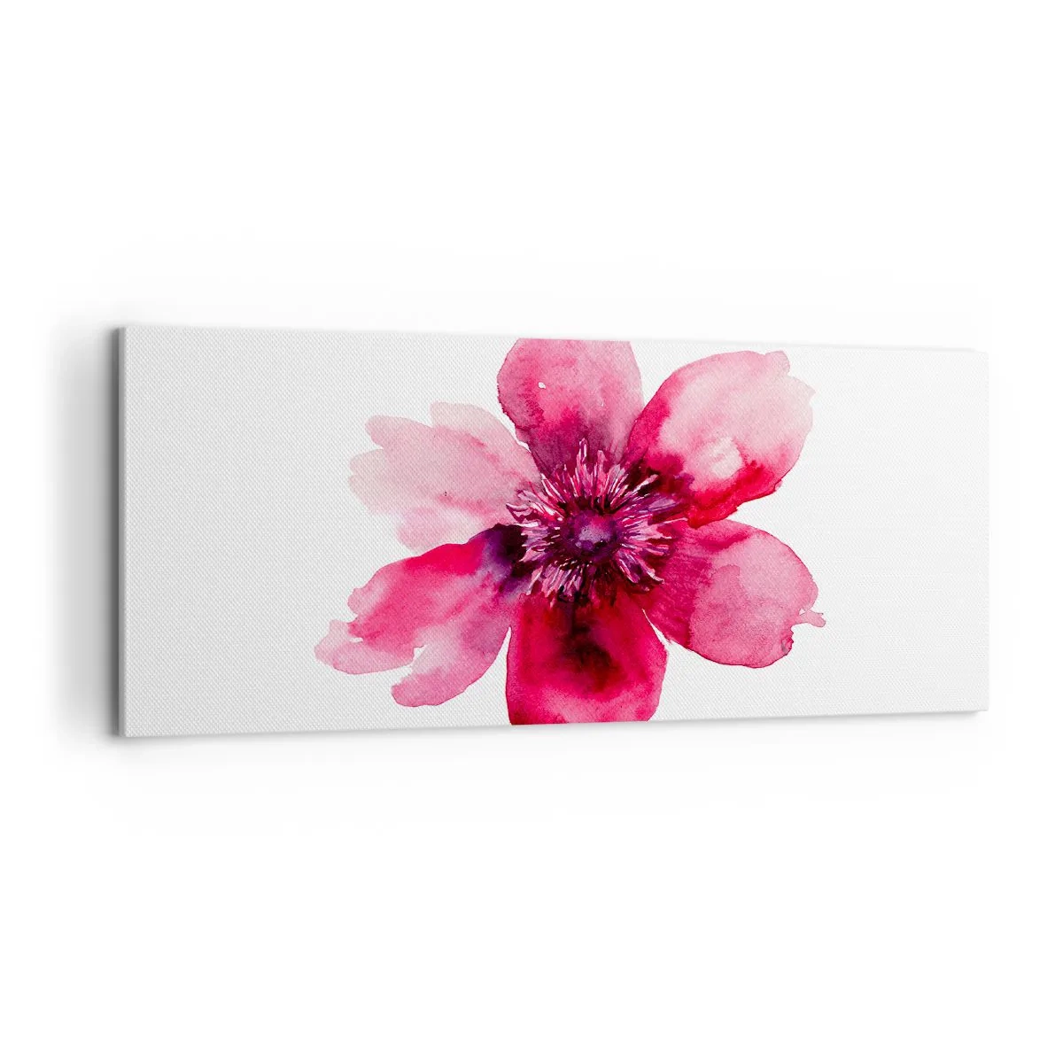 Schilderen op canvas - Een karmijnrode geurende kus - 100x40 cm