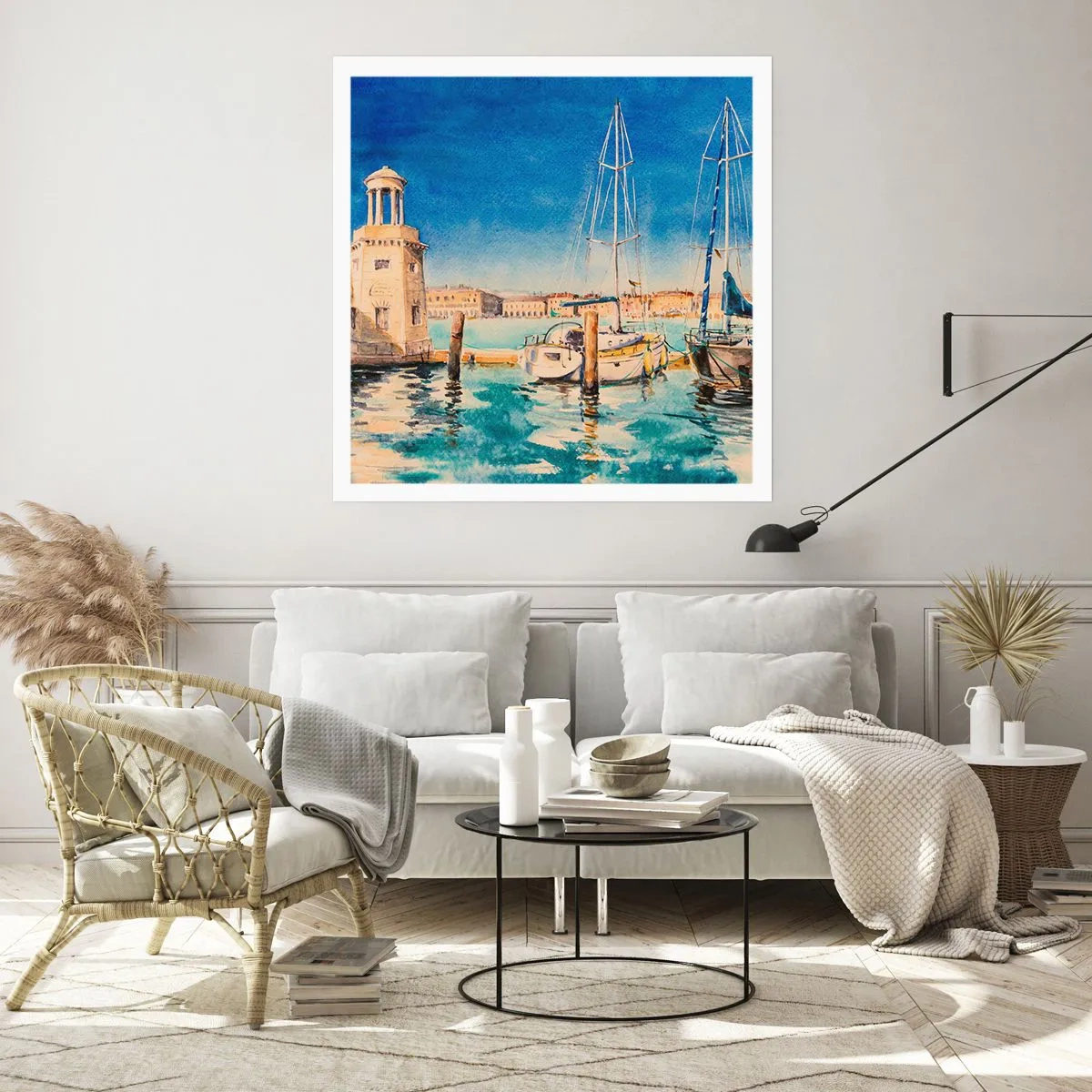 Poster - Zonnige lagune - 60x60 cm