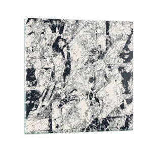 Schilderen op glas - Interpenetratie van tegenstellingen - 60x60 cm