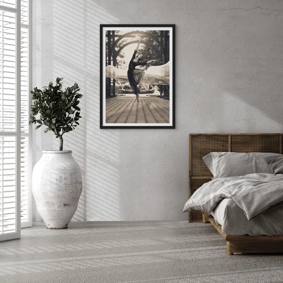 Poster in een zwarte lijst - De dans van de tuingeest - 40x50 cm