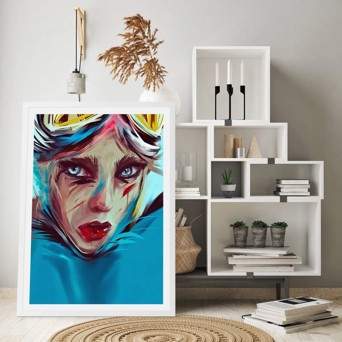 Poster in een witte lijst - Straatvechter - 61x91 cm