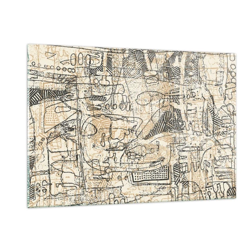 Schilderen op glas - Het wacht om te worden gedecodeerd - 120x80 cm