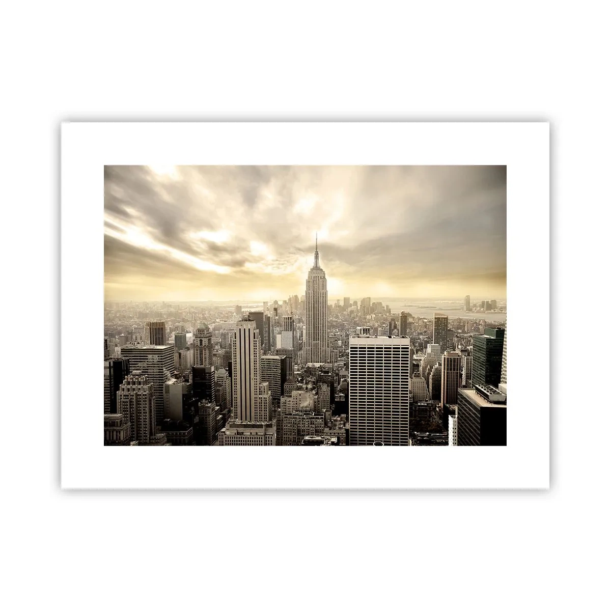 Poster - New York geweven van grijs - 40x30 cm