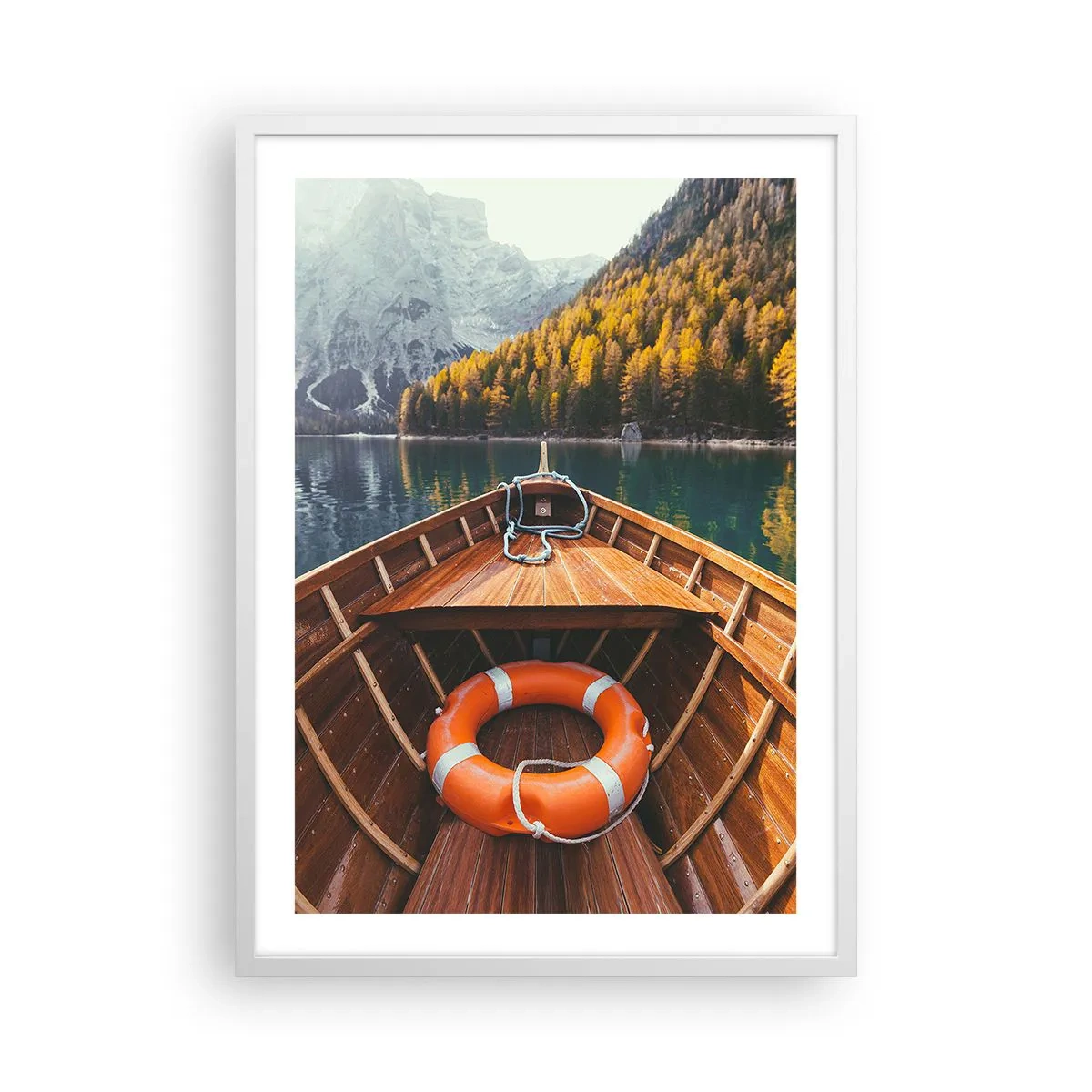 Poster in een witte lijst - Bergtocht - 50x70 cm