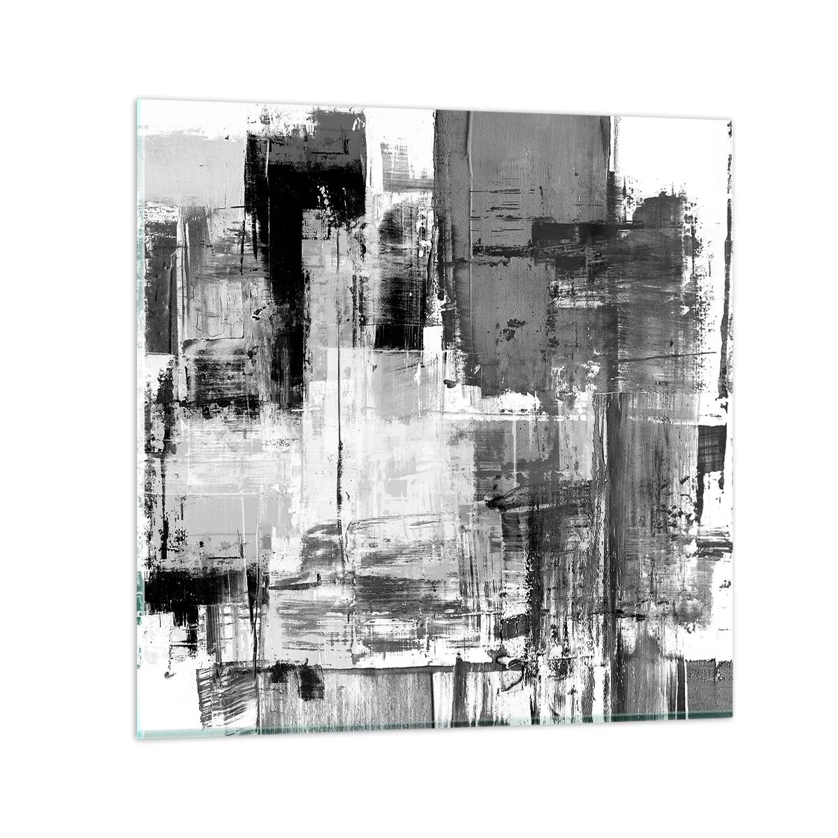 Schilderen op glas - Grijs is prachtig - 70x70 cm
