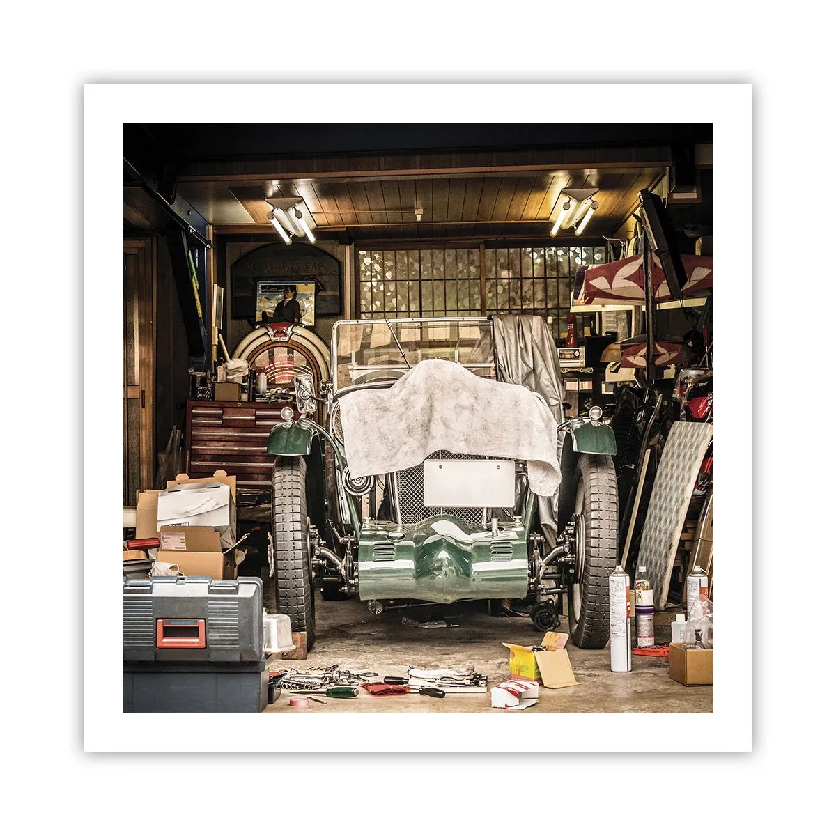 Poster - Terug naar het verleden - 60x60 cm