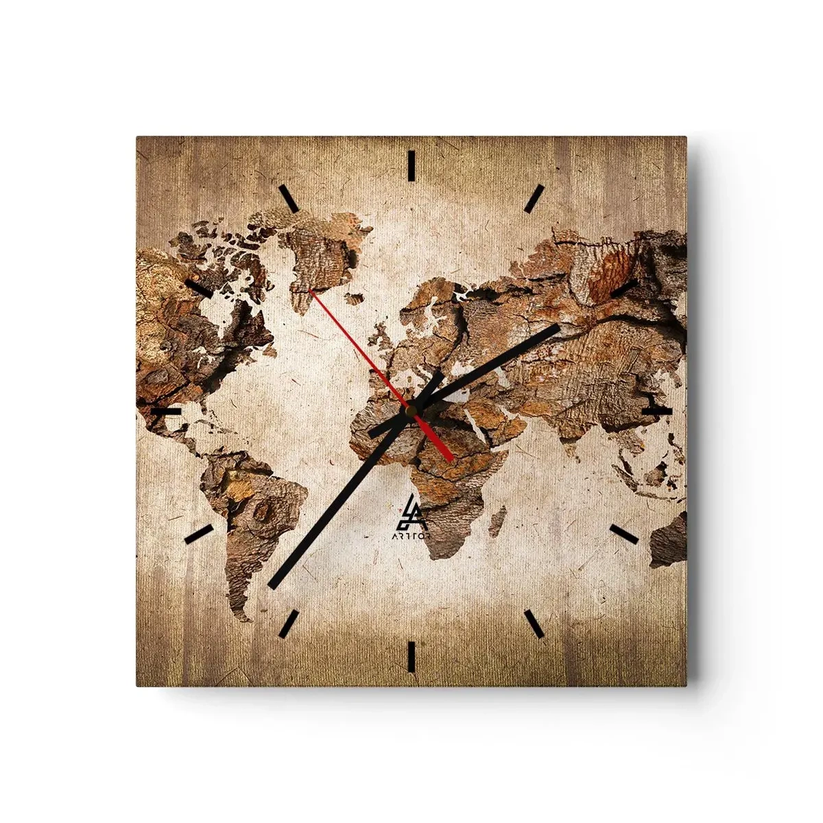 Wandklok - Klok - Ontdekking van de wereld - 30x30 cm