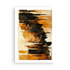 Poster - Harmonie van zwart en goud - 50x70 cm