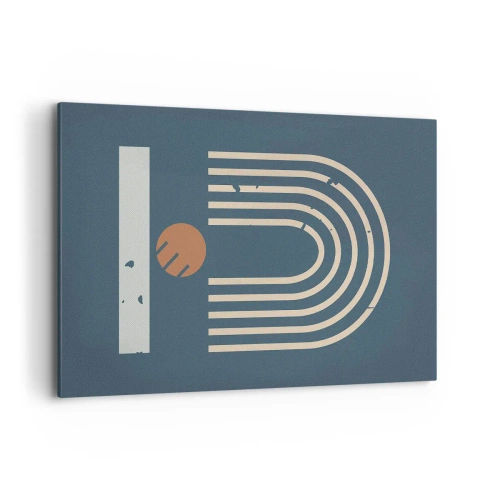 Schilderen op canvas - Geometrie op de granaatappel - 120x80 cm