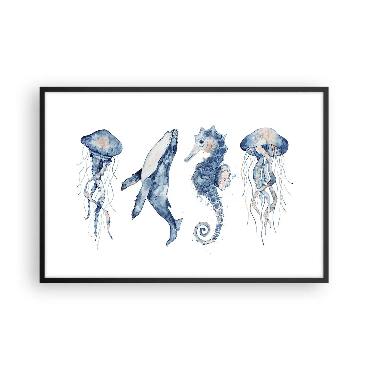 Poster in een zwarte lijst - Zee wonderen - 91x61 cm