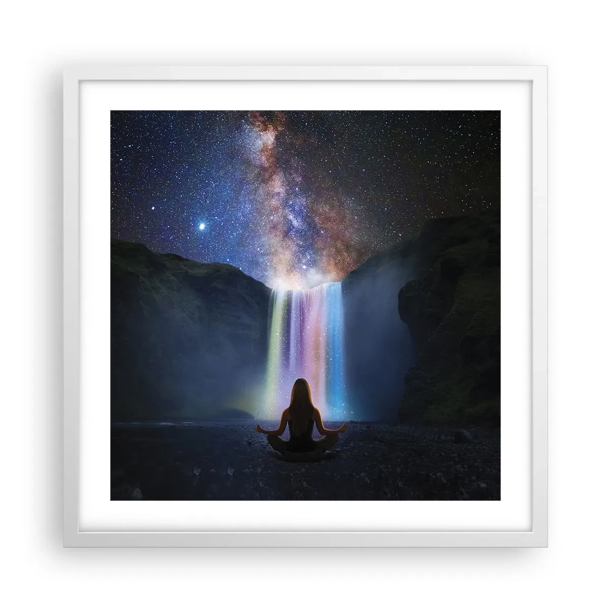 Poster in een witte lijst - Absolute harmonie - 50x50 cm