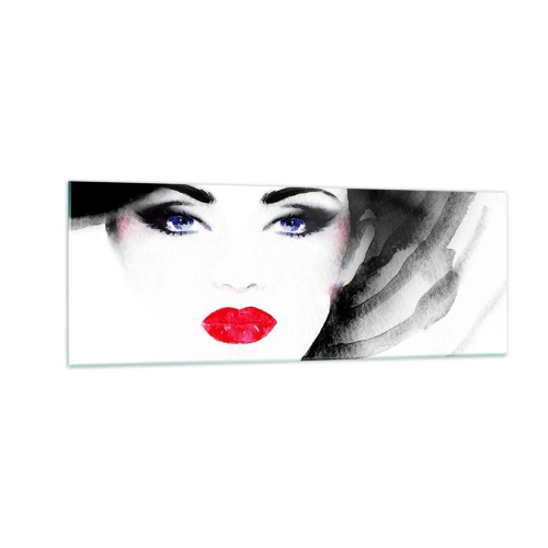 Schilderen op glas - Hij duwt terug en roept - 140x50 cm